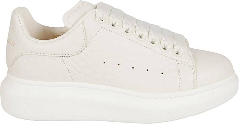 Alexander McQueen Off-White Leren Sneakers met Logo