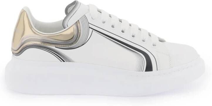 Alexander mcqueen Oversize Curve Tech Leren Sneakers White Heren