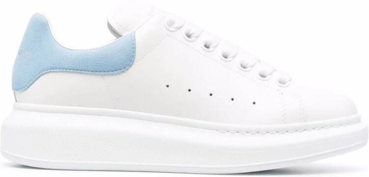 Alexander mcqueen Wit Poederblauw Leren Oversized Sneakers White Dames