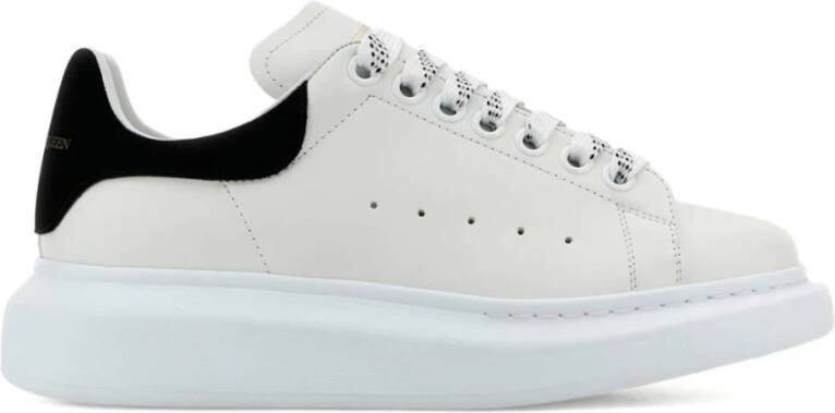 Alexander McQueen Witte Leren Sneakers Stijlvol Ontwerp