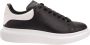 Alexander mcqueen Zwarte Leren Sneakers met Witte Hiel Black Heren - Thumbnail 1