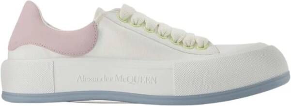 alexander mcqueen Oversized sneakers in wit blauw leer Wit Dames