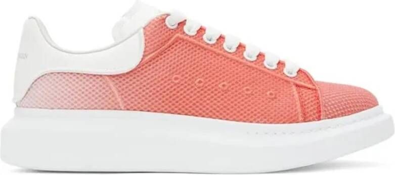 alexander mcqueen Oversized Sneakers met Lederen Detail Pink Heren