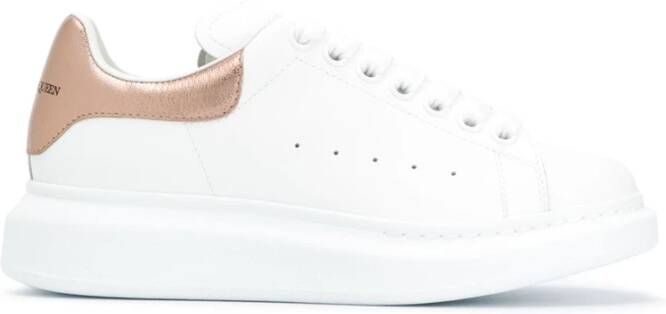 Alexander mcqueen oversize sneakers in wit en ros�gouden leer Wit Dames