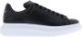 Alexander mcqueen Oversized Sneakers in Black Leather and Black Heel Wit Heren - Thumbnail 1