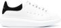 Alexander McQueen Oversized Wit Zwart Suède Sneakers - Thumbnail 1