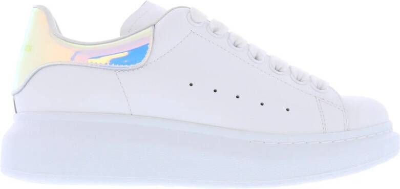 Alexander mcqueen Oversized Wit Holografisch Leren Sneakers Meerkleurig