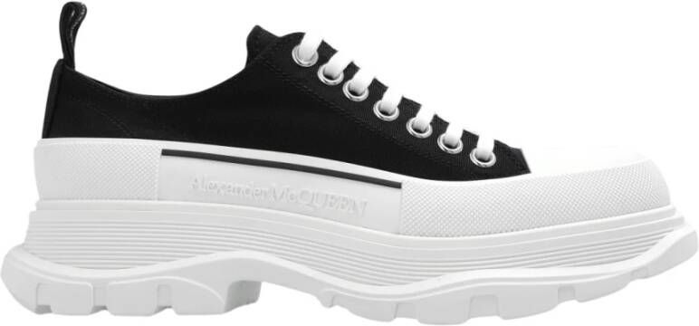 Alexander mcqueen Alexander McQu Contrast Sole Tread Shoes Maat: 44 kleur: Blac Wit