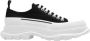Alexander mcqueen Zwarte en witte katoenen sneakers Zwarte Canvas Lage Sneakers Zwarte Veterschoenen met Oversized Rubberen Zool Black Dames - Thumbnail 2