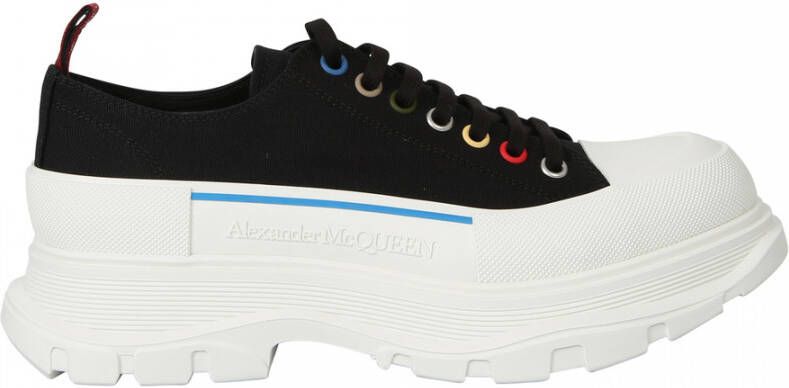 Alexander mcqueen Canvas Tread Slick Sneakers Black Heren