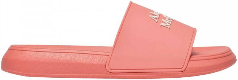 Alexander mcqueen Slippers & Mules Dames Sandal Leath.S.Rubb. Slider Lo in poeder roze