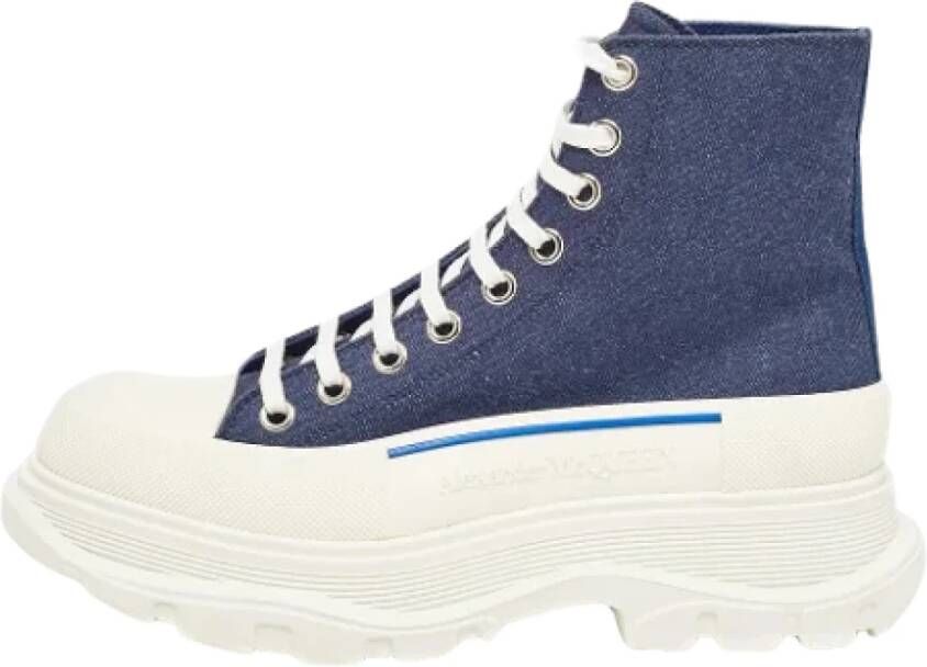 Alexander McQueen Pre-owned Denim sneakers Blue Dames