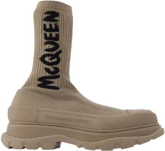Alexander McQueen Pre-owned Fabric boots Beige Heren
