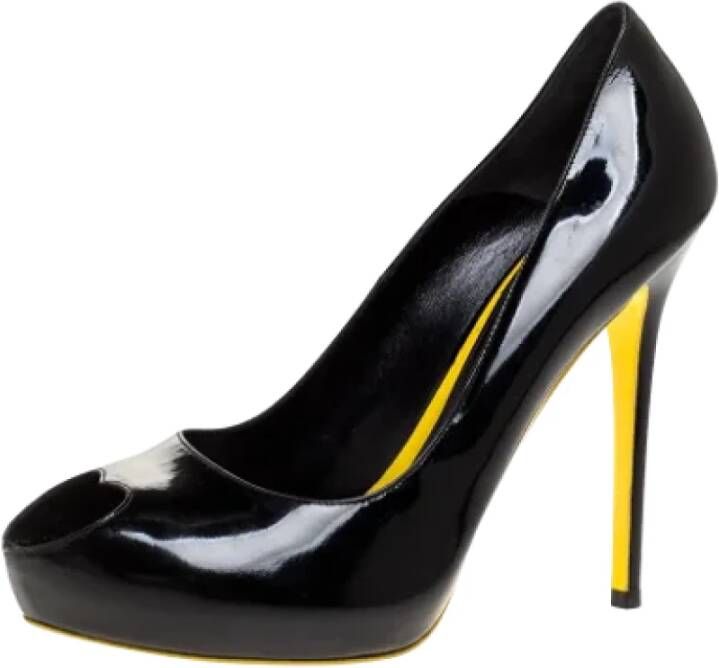 Alexander McQueen Pre-owned Leather heels Black Dames