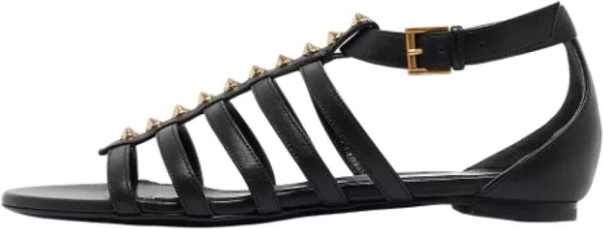 Alexander McQueen Pre-owned Leather sandals Black Dames