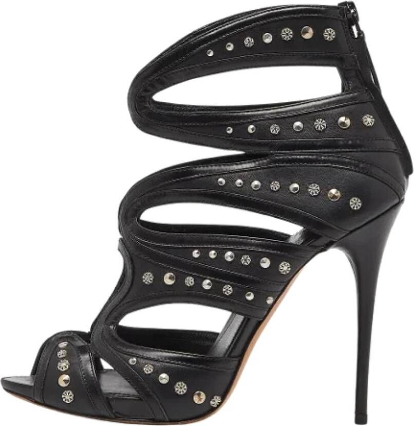 Alexander McQueen Pre-owned Leather sandals Black Dames