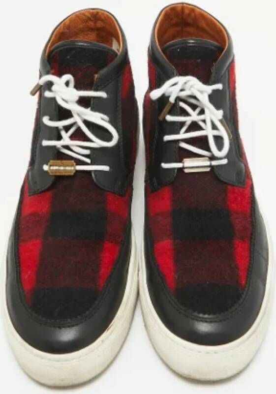 Alexander McQueen Pre-owned Leather sneakers Black Heren