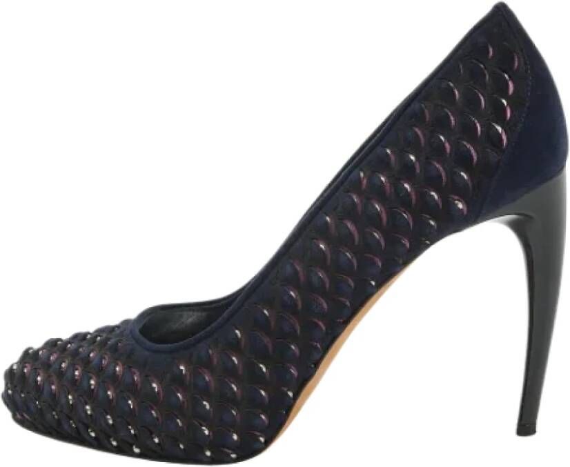 Alexander McQueen Pre-owned Satin heels Blue Dames