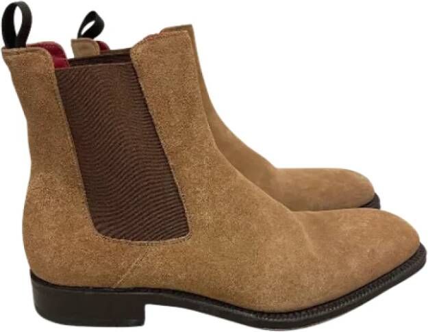 Alexander McQueen Pre-owned Suede boots Brown Dames