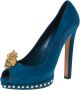 Alexander McQueen Pre-owned Suede heels Blue Dames - Thumbnail 1