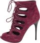 Alexander McQueen Pre-owned Suede sandals Red Dames - Thumbnail 1