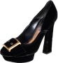 Alexander McQueen Pre-owned Velvet heels Black Dames - Thumbnail 1