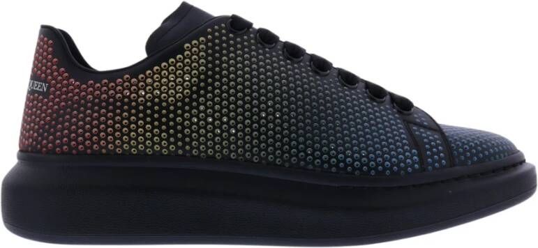 alexander mcqueen Premium Leren Oversized Sneakers Zwart Heren