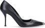 Alexander mcqueen Zwarte leren Punk pumps Hakhoogte: 9 cm Black Dames - Thumbnail 1