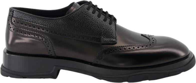 Alexander mcqueen Punk Derbies Leren Veterschoenen Black Heren