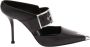 Alexander mcqueen Zwarte Leren Punk Muiltjes Black Dames - Thumbnail 1