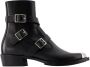 Alexander McQueen Punk Triple Buckle Enkellaarzen - Thumbnail 1