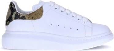 Alexander McQueen Python Hak Leren Sneakers Plateauzool