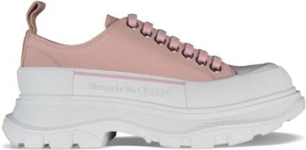 Alexander mcqueen Roze Canvas Lage Sneakers Roze Dames