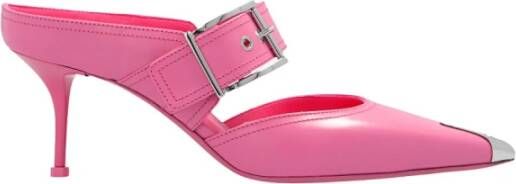 Alexander mcqueen Roze Hak Slides Roze Dames