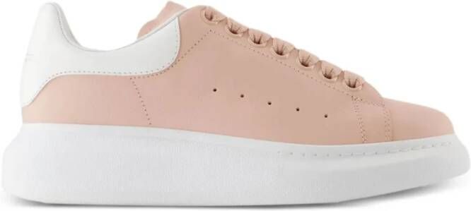 Alexander McQueen Roze Oversized Sneakers in Roze Wit