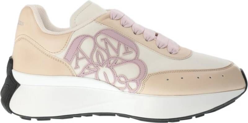 Alexander mcqueen Roze Sneakers Regular Fit Geschikt voor Alle Temperaturen 100% Leer Pink Dames