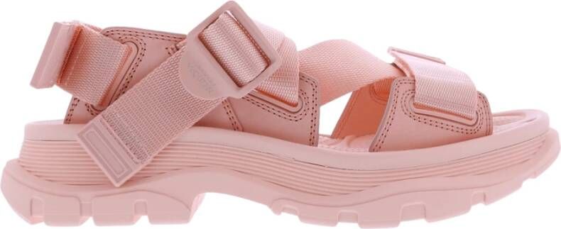 Alexander mcqueen Stijlvolle canvas Tread sandalen Pink Dames