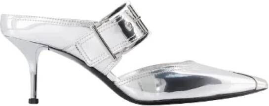 Alexander mcqueen Sandalen van metallic leer met hoge hakken Grijs Dames