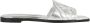 Alexander mcqueen Sandalen Flat Leather Slide Sandal in zilver - Thumbnail 9