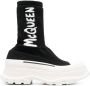 Alexander mcqueen Zwarte stretch nylon Tread Slick sneakers Zwart Dames - Thumbnail 1