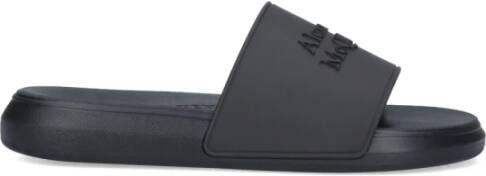 Alexander mcqueen Zwarte Leren Slides Streetwear Stijl Black Heren - Foto 3