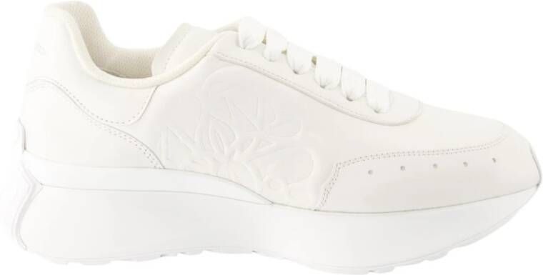 Alexander mcqueen Witte Leren Oversized Court Sneakers White Dames