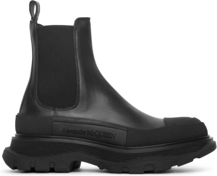 Alexander McQueen Slick Chelsea Laarzen Zwart Unisex