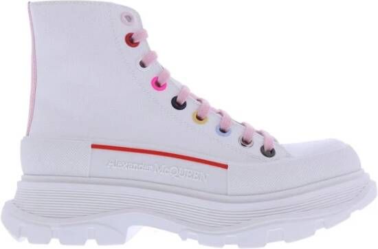 Alexander mcqueen Stijlvolle katoenen hoge laarzen White Dames
