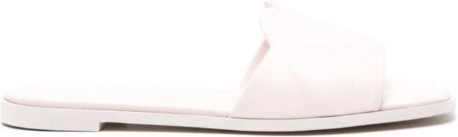 Alexander mcqueen Dames Leren Slipper Logo Roze Pink Dames