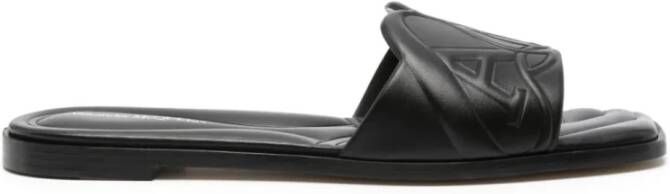 Alexander mcqueen Leren slides Black Dames