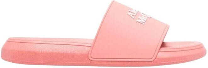 Alexander mcqueen Slippers & Mules Dames Sandal Leath.S.Rubb. Slider Lo in poeder roze