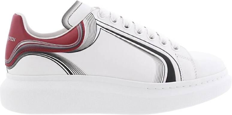 Alexander mcqueen Witte Leren Sneakers met Grafische Details White Heren