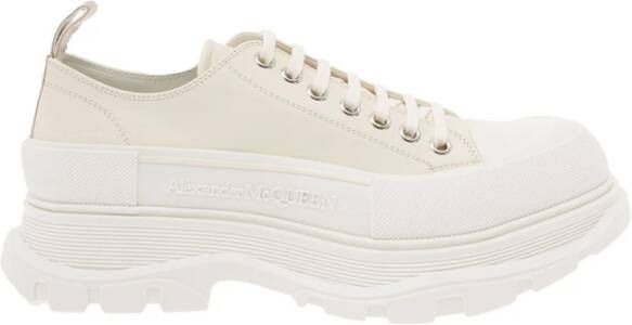 Alexander mcqueen Platform Sneakers met Foliegestempeld Logo White Heren