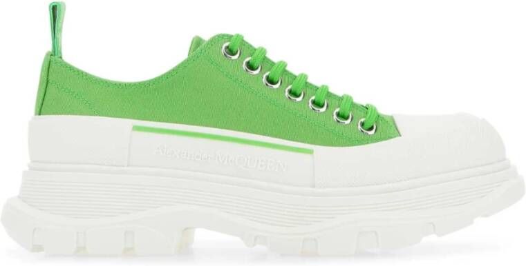 Alexander mcqueen Groene Canvas Tread Slick Sneakers Green Dames